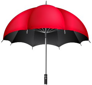 a big red umbrella 